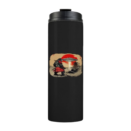 Samurai Bigfoot Japanese Vintage Graphic Ukiyo Thermal Tumblers