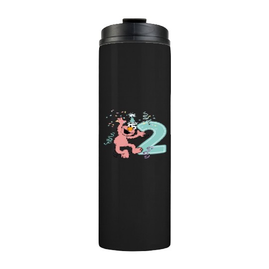 Sesame Street Birthday Design With Elmo Two Years Thermal Tumblers