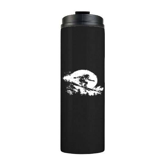 Snowboarding Girl Drawing Thermal Tumblers