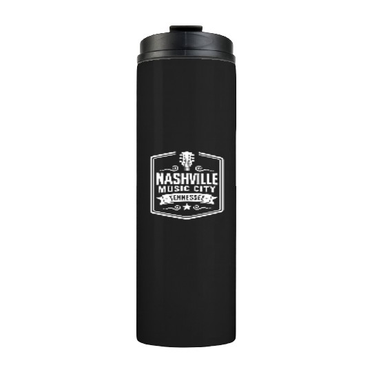 Nashville Music City Guitar Tennessee Thermal Tumblers