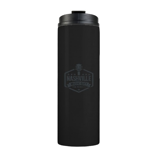 Nashville Music City Guitar Tennessee Thermal Tumblers