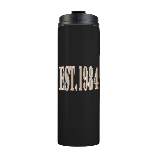 EST. 1984 Thermal Tumblers – Classic Beige Birth Year Thermal Tumblers