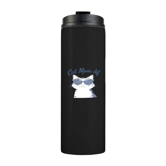 Funny Cat Mom Club Sunglasses Thermal Tumblers