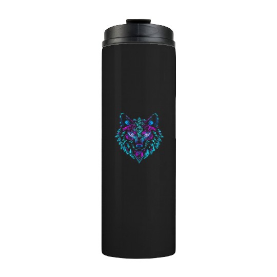 wolf face Thermal Tumblers