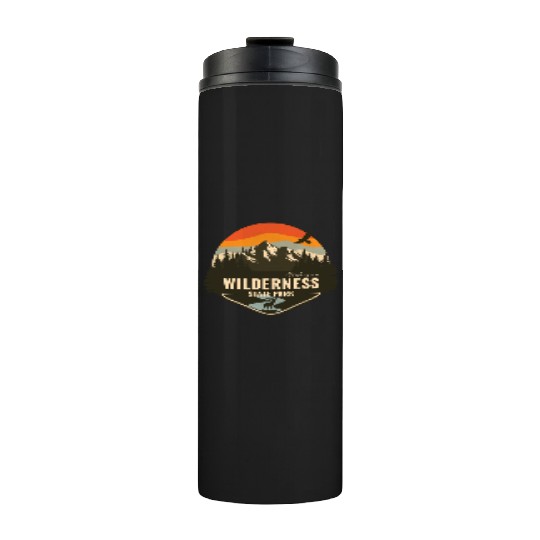 Wilderness State Park Michigan MI Retro Camping Thermal Tumblers
