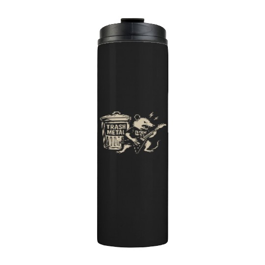 Guitar thrash metal trash metal opossum funny Thermal Tumblers