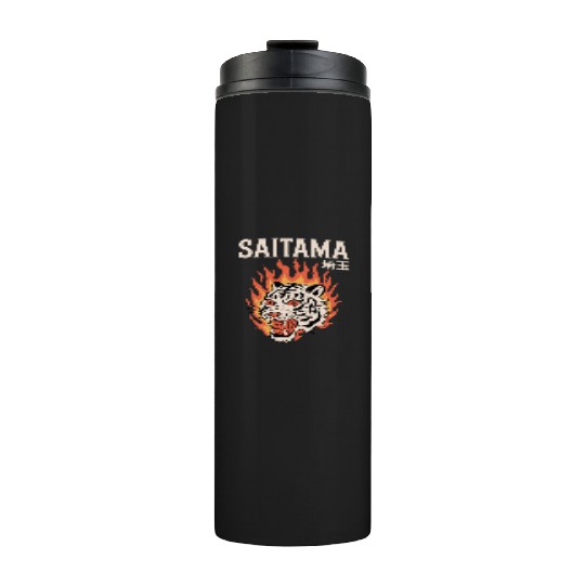 Vintage Saitama Thermal Tumblers – Bold Tiger Tattoo Design