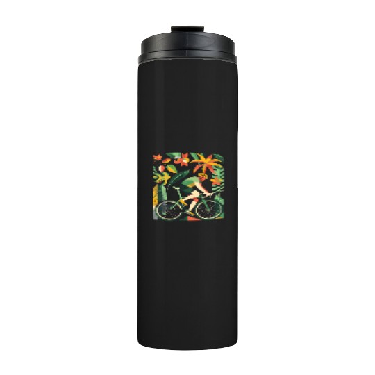 Cycling Boy Comic Look Thermal Tumblers