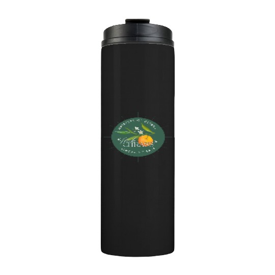 Elegant Citrus Branding Design Thermal Tumblers