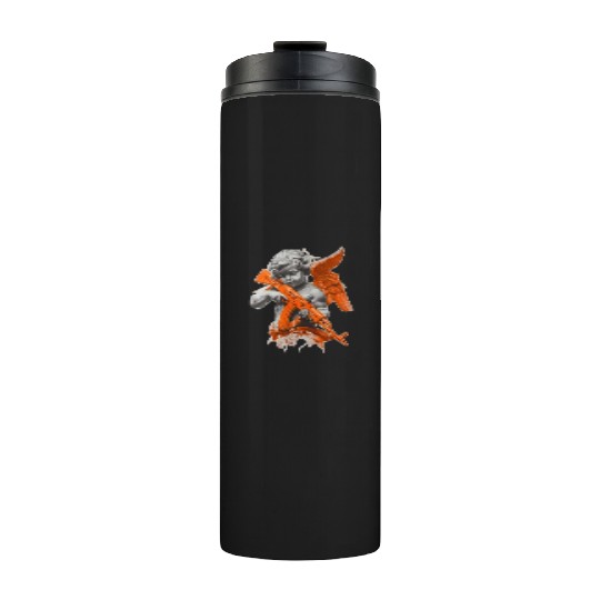Urban Cherub: Orange Angel with AK Graffiti Art Thermal Tumblers