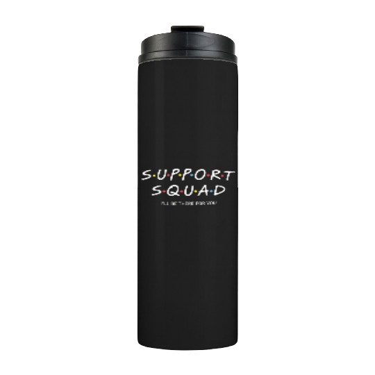 Support Squad Neon Typography Design Thermal Tumblers