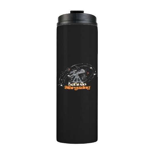 Let’s Go Stargazing – Vintage Telescope Night Sky Thermal Tumblers