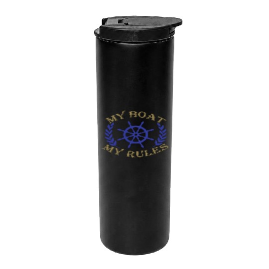 Captain boat my boat my rules motorboat Thermal Tumblers