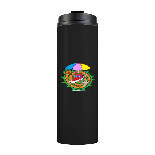 Tropical Heart Relaxation Illustration Thermal Tumblers