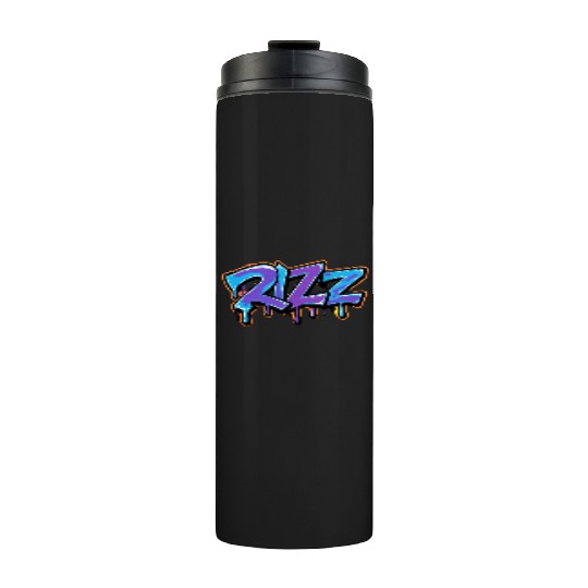 Rizz Graffiti Thermal Tumblers – Flirty Slang Street Drip