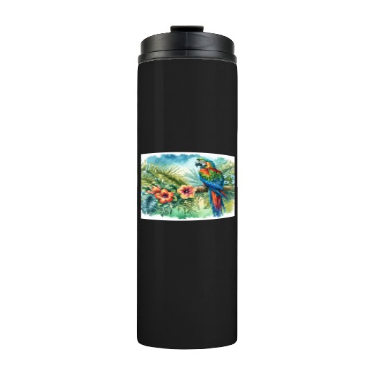 Majestic Macaw Parrot Thermal Tumblers