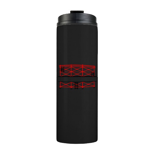 Red Scaffold Banner Company Name Thermal Tumblers