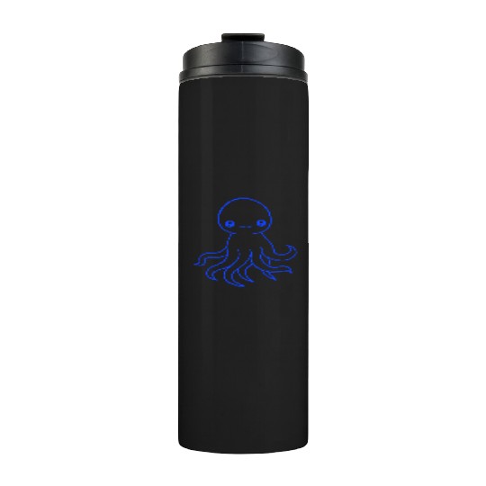 Octopus squid tentacle cephalopod cute sweet comic Thermal Tumblers