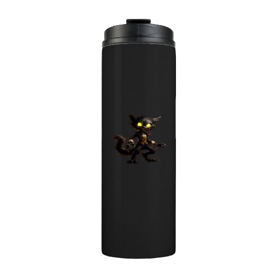 Demonic Cat Gentleman – Creepy Grinning Beast Thermal Tumblers