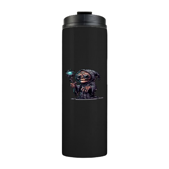 Cosmic Skull Wizard – Creepy Arcane Sorcerer Thermal Tumblers