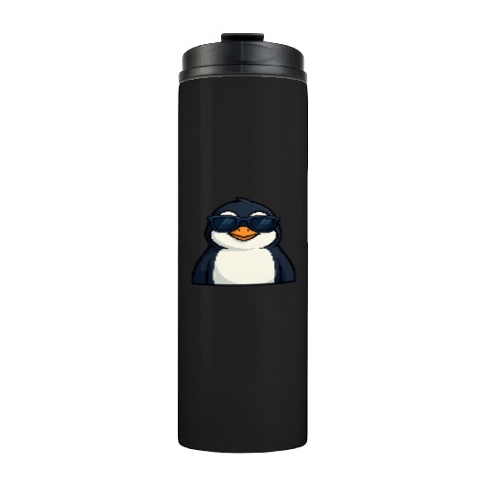 Cool penguin with sunglasses summer funny Thermal Tumblers