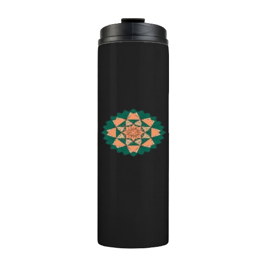 Abstract Starburst Mandala Thermal Tumblers