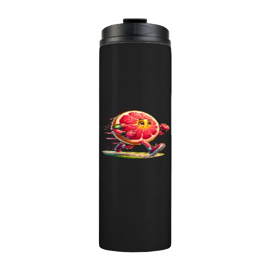 Running Grapefruit Power – Sporty Citrus in Motion Thermal Tumblers