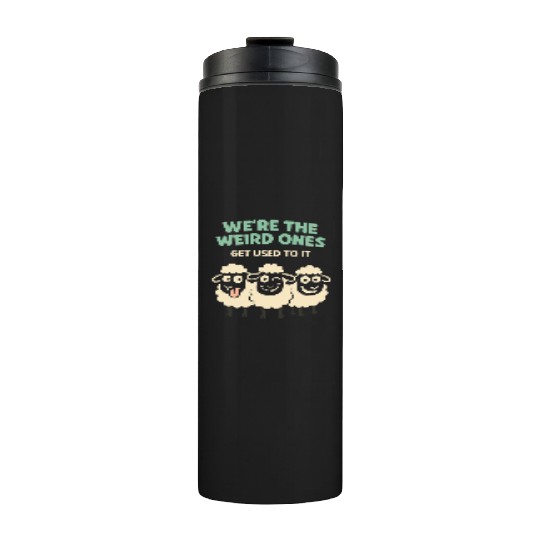 Funny Black Sheep Cousin Quirky Family Outcast Thermal Tumblers