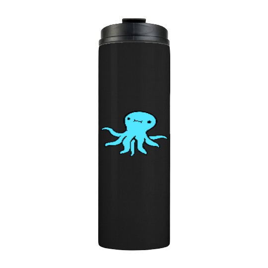 Octopus squid tentacle cephalopod cute sweet comic Thermal Tumblers