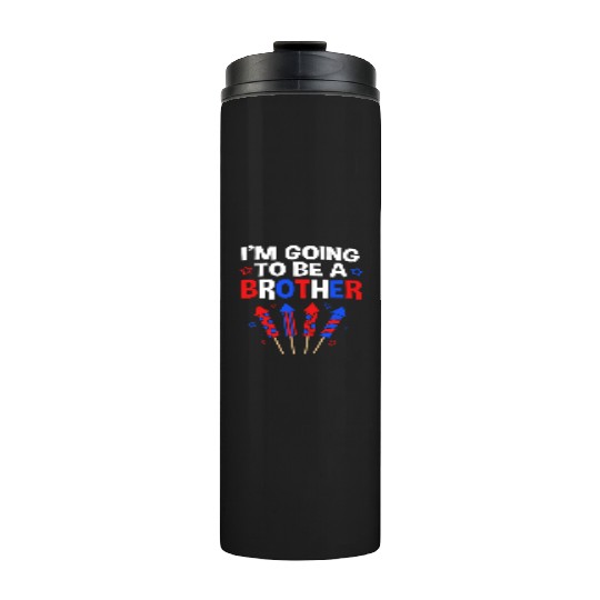 4th Of July Gender Reveal Party Brother Thermal Tumblers