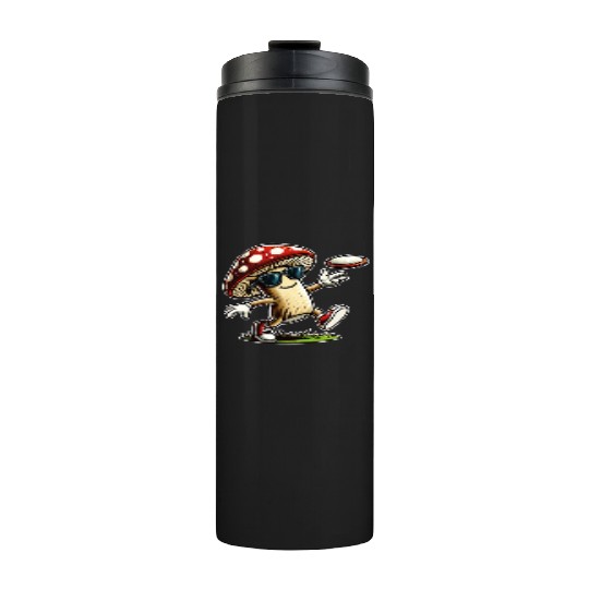 Funny Mushroom Disc Golf Cool Frisbee Player Thermal Tumblers