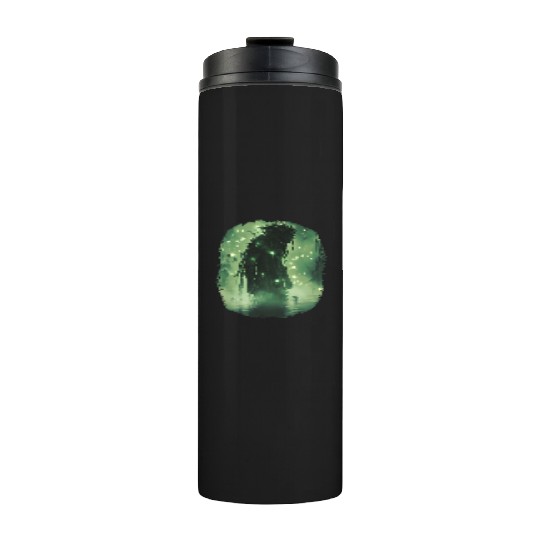 Swamp Demon with Glowing Aura and Haunt Magic Thermal Tumblers