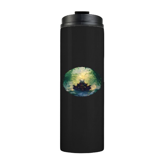 Panda Meditates In A Bright Bamboo Forest Thermal Tumblers