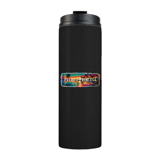 Puerto Princesa - Tropical Retro Thermal Tumblers