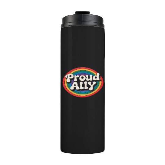 Proud Ally LGBTQ Pride Rainbow Thermal Tumblers