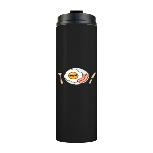 Whimsical Sunny Side Fried Egg Design Thermal Tumblers