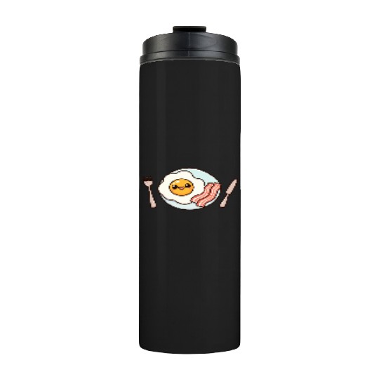 Whimsical Sunny Side Fried Egg Design Thermal Tumblers