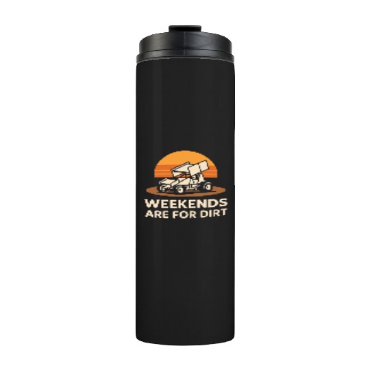 Sprint Car Racing Dirt Track Speed Oval Race Thermal Tumblers