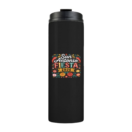 San Antonio 2026 Fiesta Cinco De Mayo Texas Thermal Tumblers