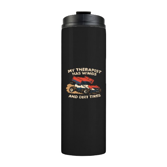 Sprint Car Racing Dirt Track Speed Oval Race Thermal Tumblers