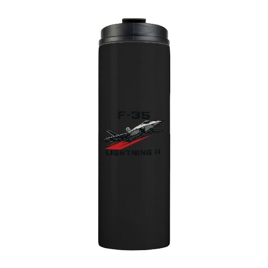 F-35 Lightning II Stealth Fighter Jet Art Thermal Tumblers