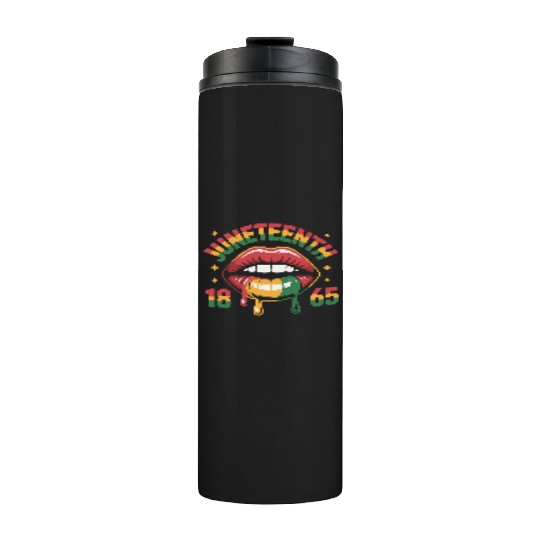 Juneteenth 1865 Rasta Lips Thermal Tumblers