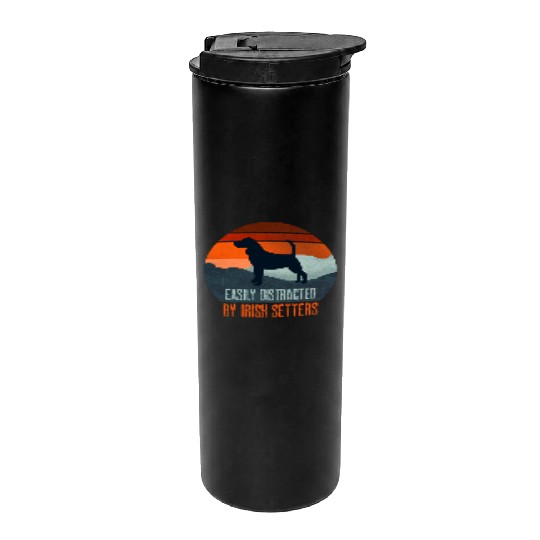 Easily Distracted By Irish Setters Dog Walking Thermal Tumblers