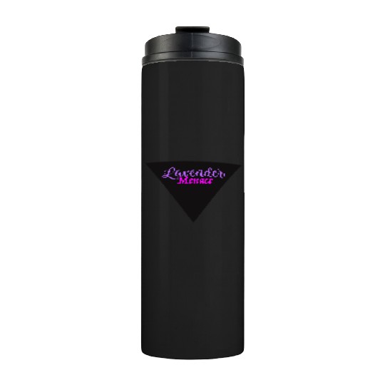 Lavender Menace Black Triangle Thermal Tumblers