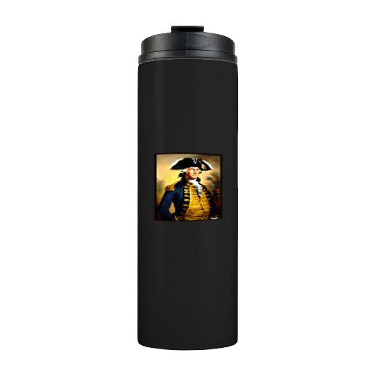 George Washington in revolutionary bttlefield a Thermal Tumblers