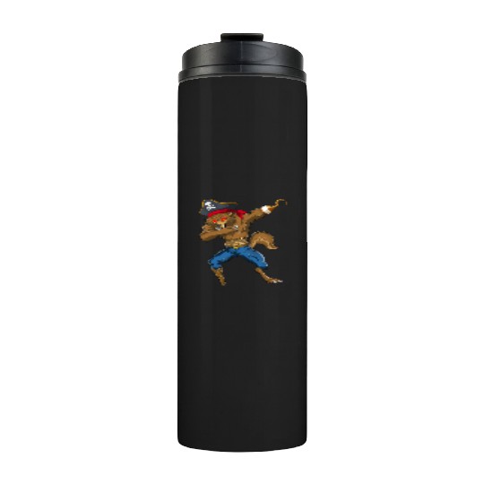 Dabbing Werewolf Pirate Halloween Pirate Thermal Tumblers