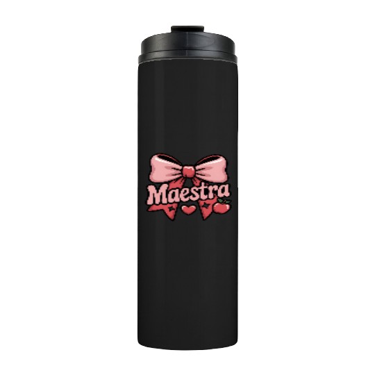 Maestra Cute Back to School Teacher Gift Thermal Tumblers