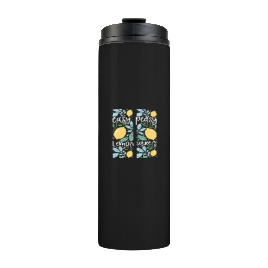 Easy Peasy Lemon Squeezy Cute Lemon Art Thermal Tumblers