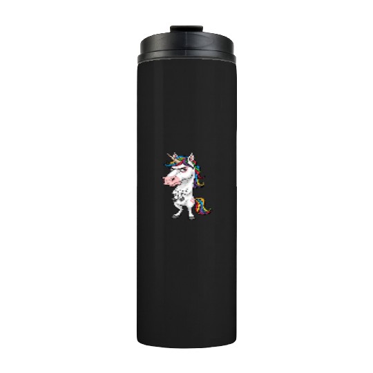 Moody Rainbow Unicorn: Not Today! Thermal Tumblers