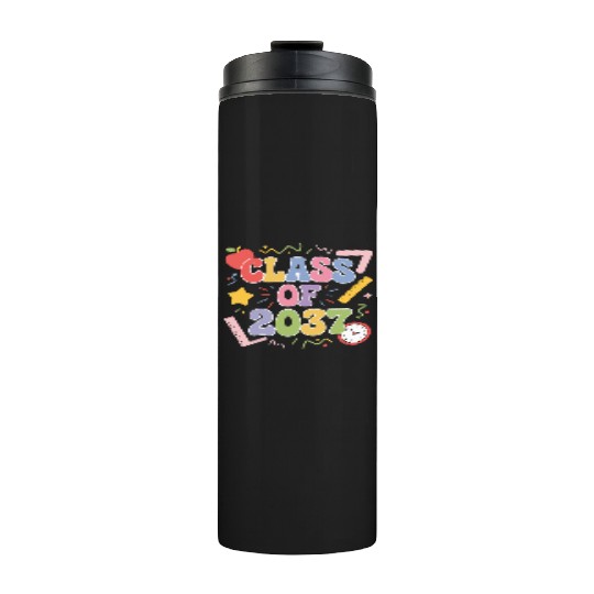 Class of 2037 Grow With Me, Funny back to school Thermal Tumblers